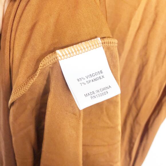 L'ACADEMIE Kemia Maxi Dress Small Brown Jersey Long Sleeve Wedding Revolve Chic - Picture 6 of 16